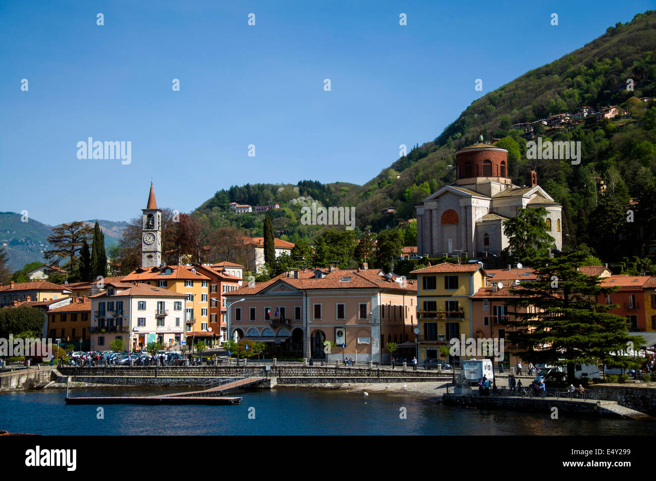 Laveno Mombello on Lake Maggiore Italy Stock Photo