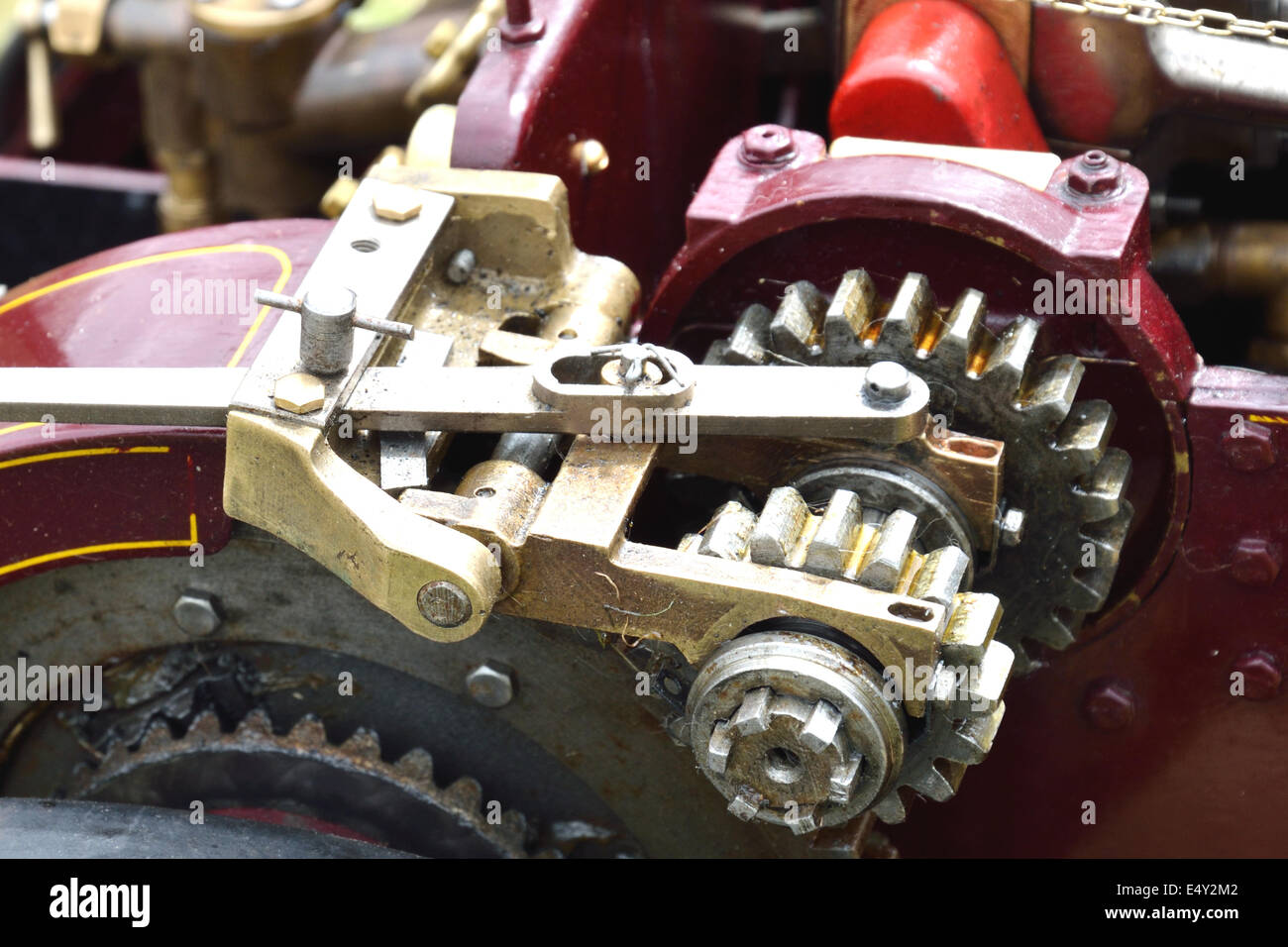 gears on steam engine Stock Photo Alamy