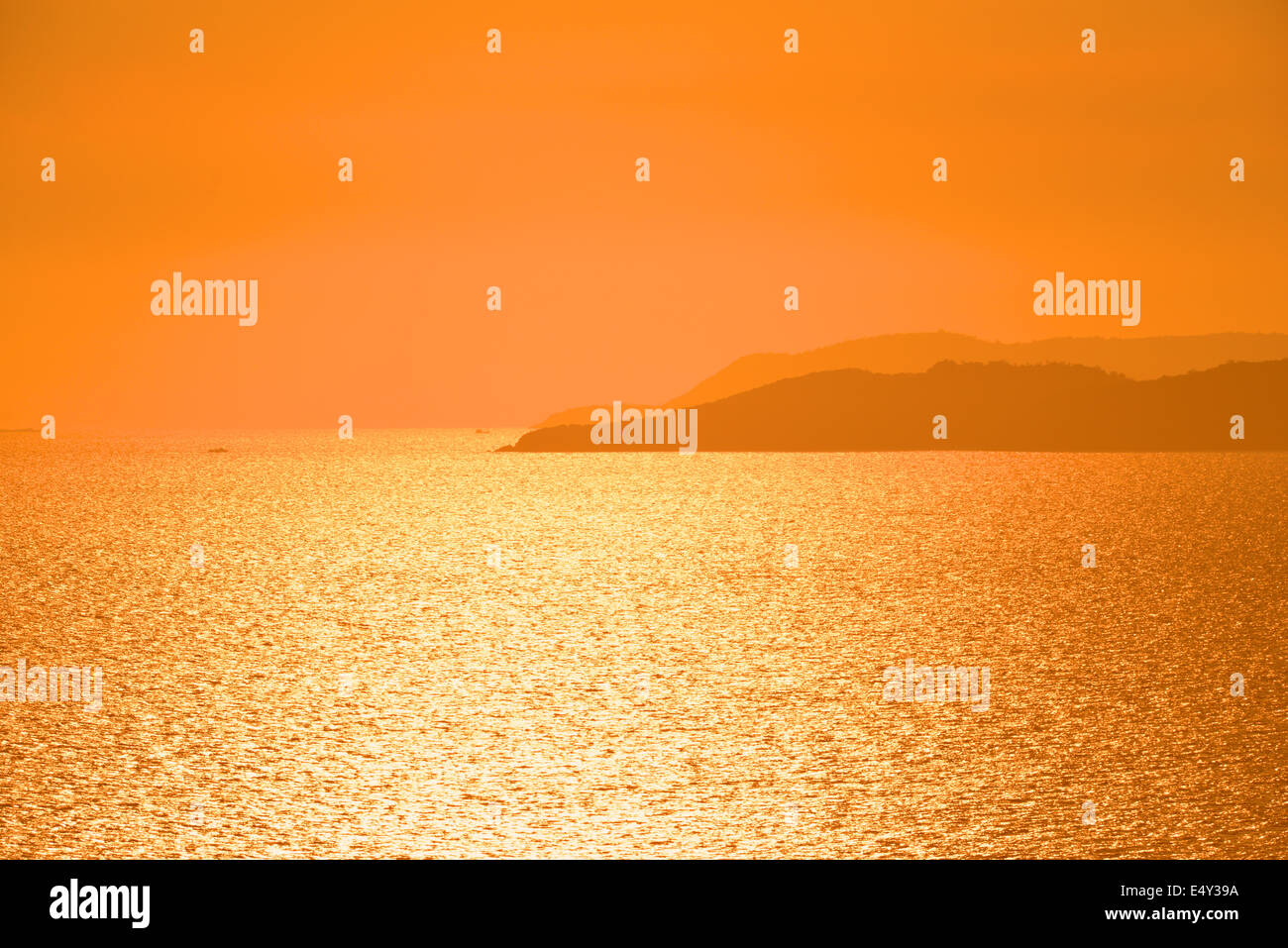 Sunset Tropical Climate in Pattaya Thailand Stock Photo