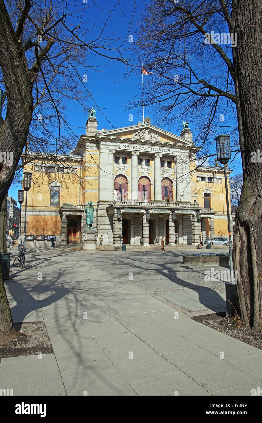 National Theater Oslo Norway Stock Photo