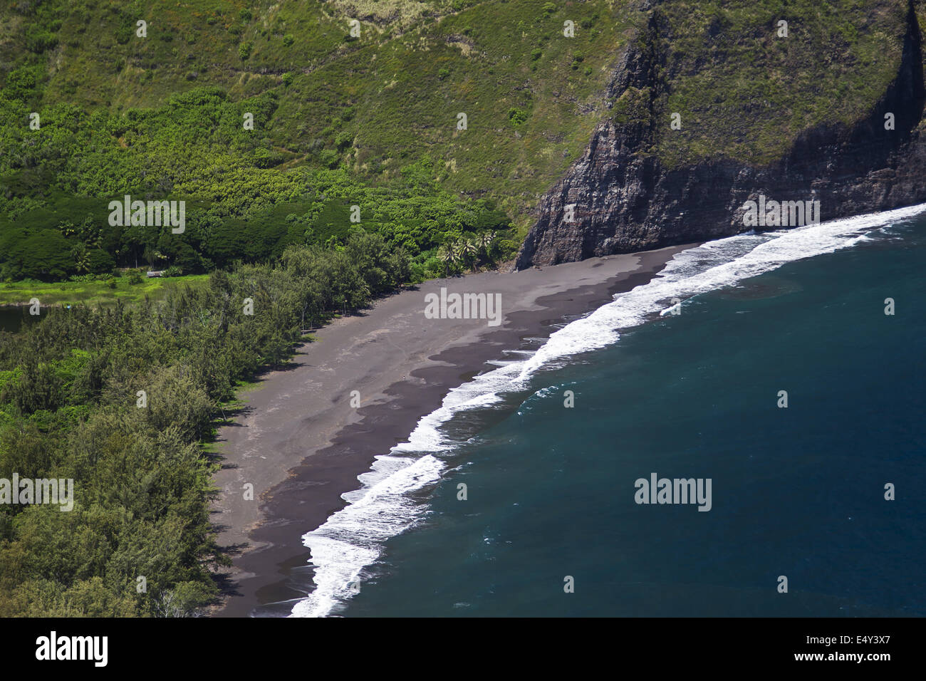 Waipio Valley Beach Stock Photo