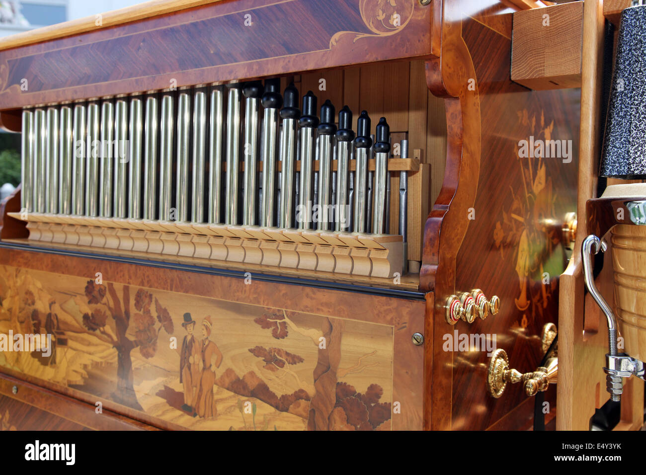 Beautiful pipe organ Stock Photo