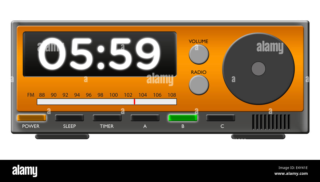 Retro Alarm Clock Stock Photo - Alamy