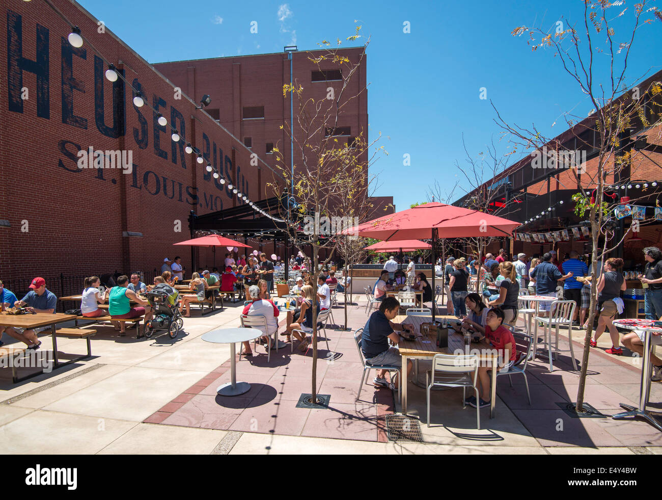 Beer Garden At The Anheuser Busch Budweiser Brewery St Louis