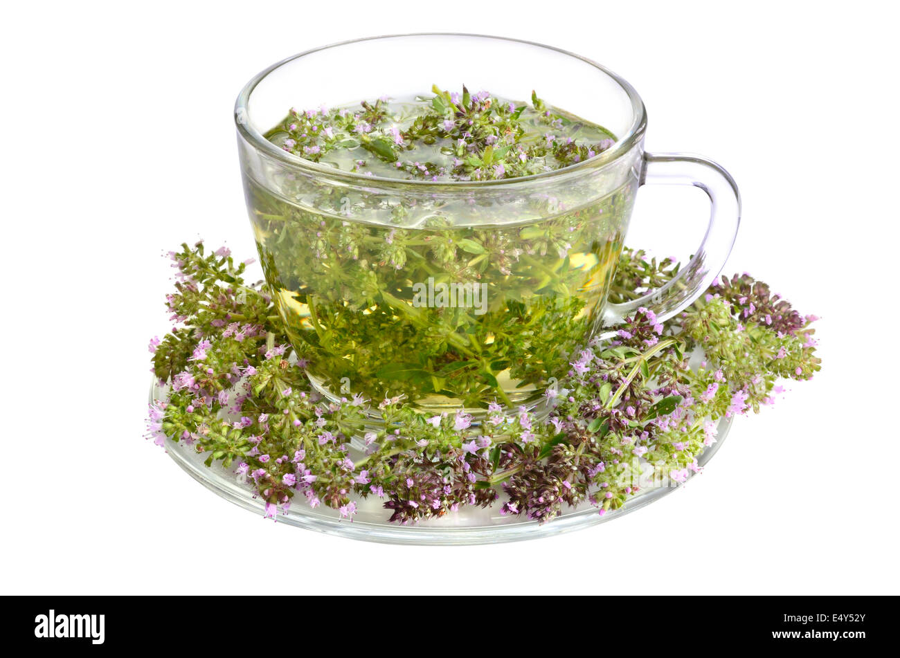 Green tea with thyme Stock Photo Alamy