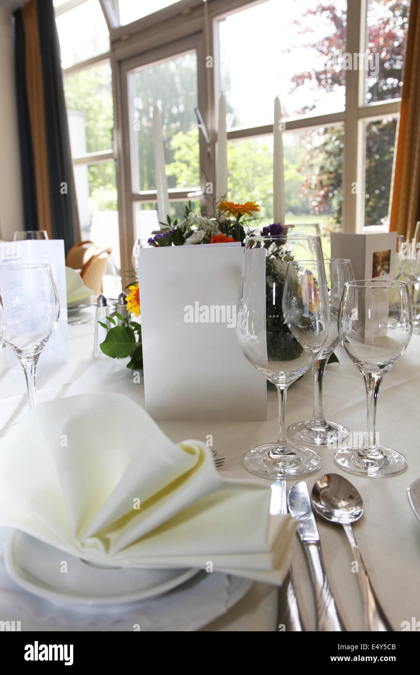 Luxury table setting Stock Photo