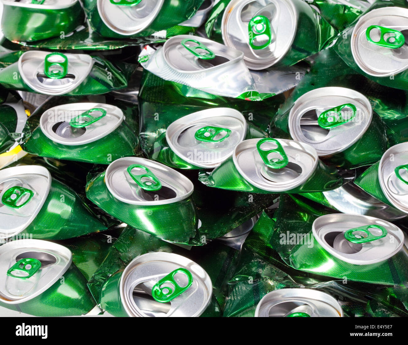 The crumpled beer cans Stock Photo Alamy