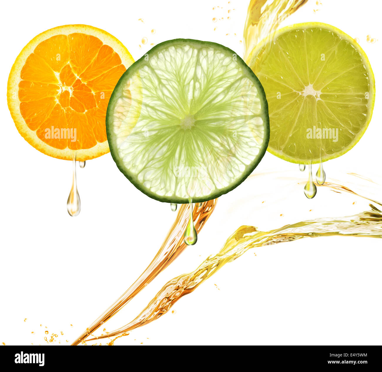 Orange and lime slices hi-res stock photography and images - Alamy