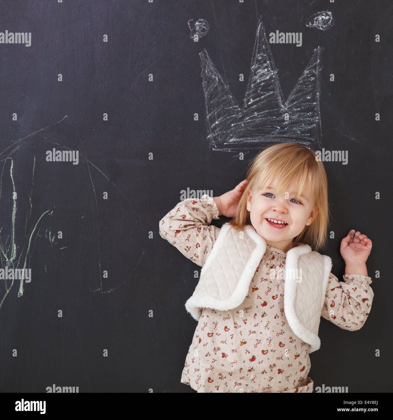 Cute little girl having fun Stock Photo