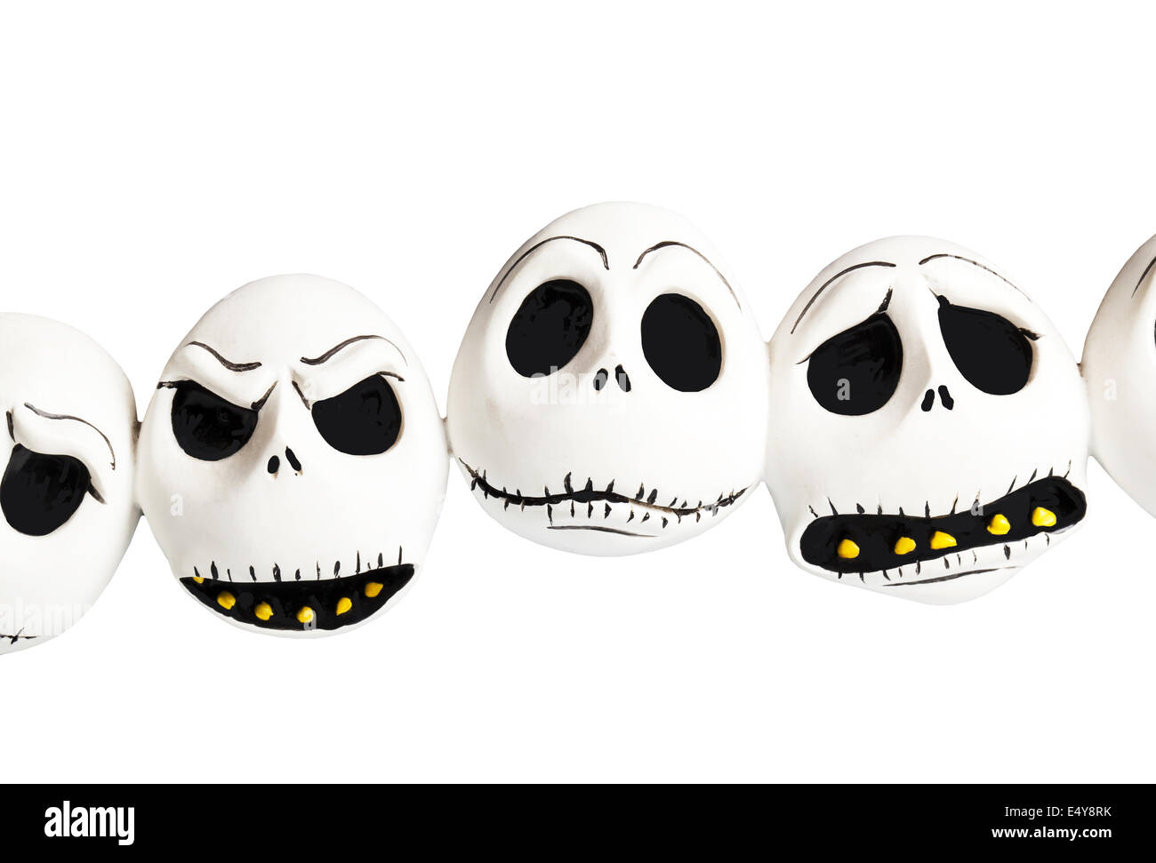 Scary halloween masks isolated on white Stock Photo Alamy