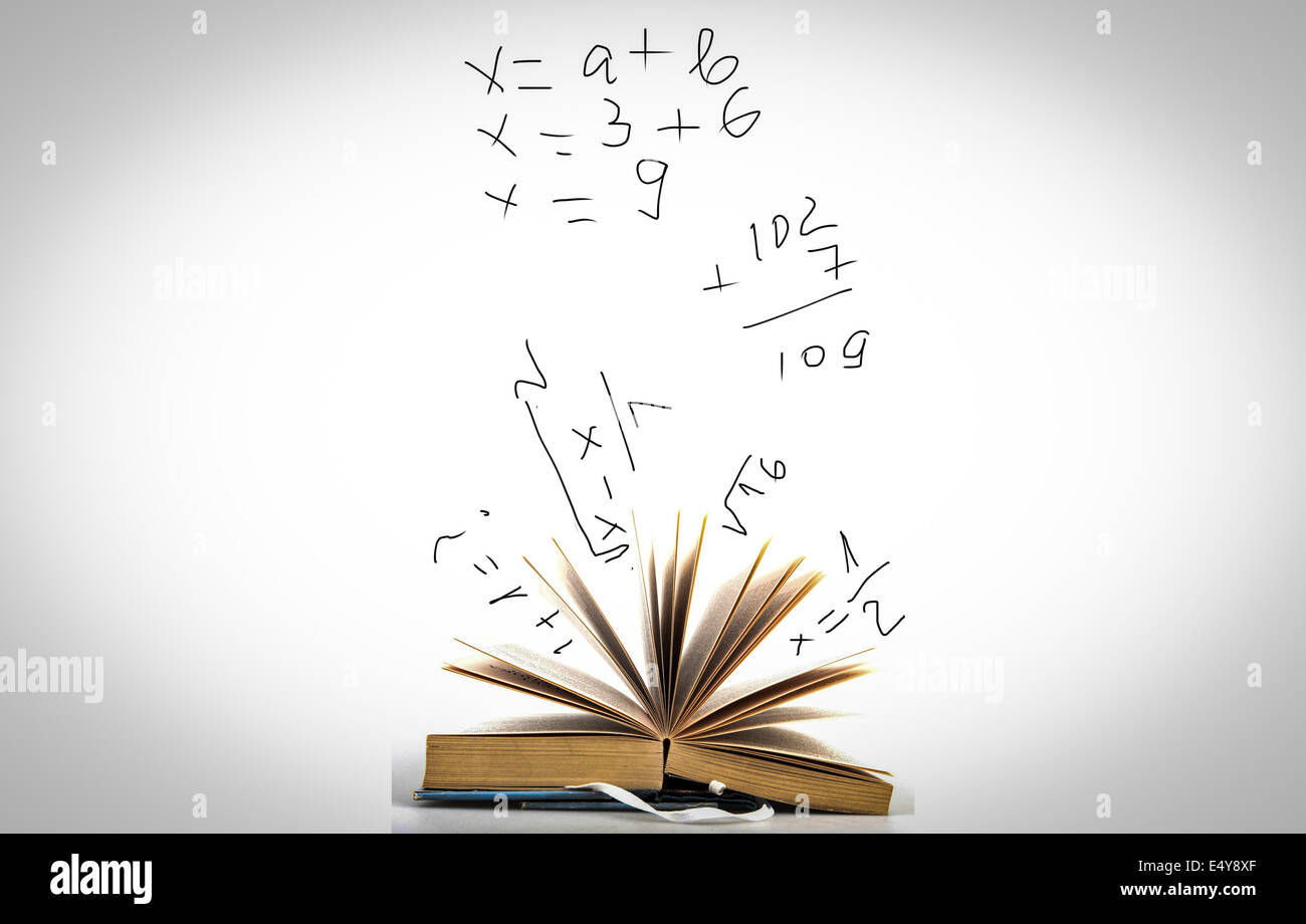 Open book isolated on white background Stock Photo - Alamy