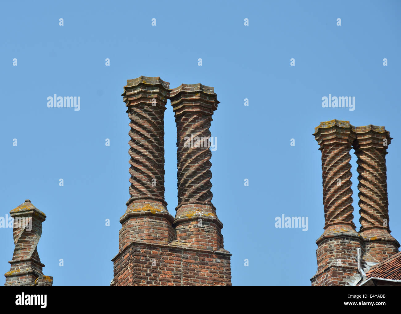 Elizabethan Chimneys Stock Photo