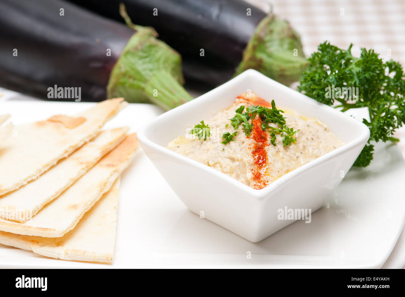 moutabal baba ghanoush eggplant dip Stock Photo Alamy
