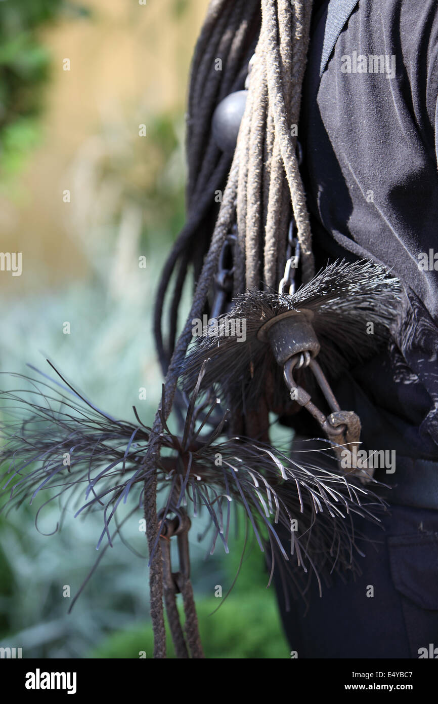 Chimney sweep with broom hires stock photography and images Alamy