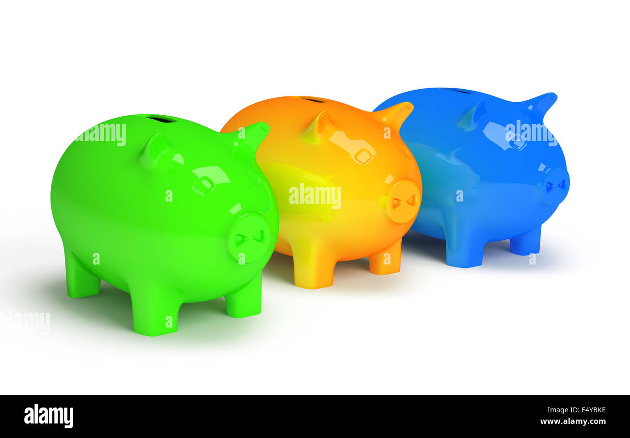 Piggy bank isolated on white background Stock Photo