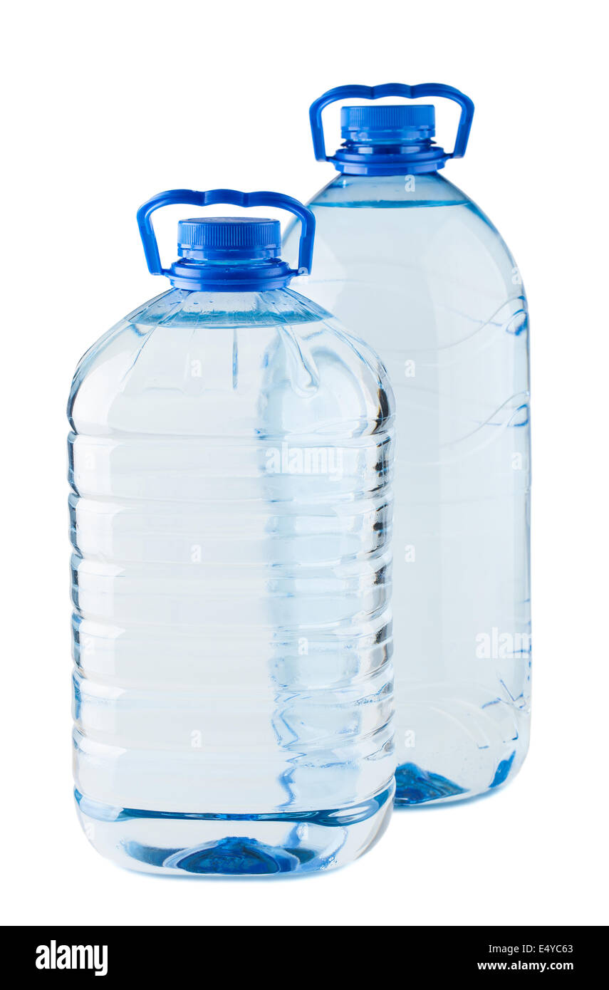 Pair of big water bottles Stock Photo Alamy