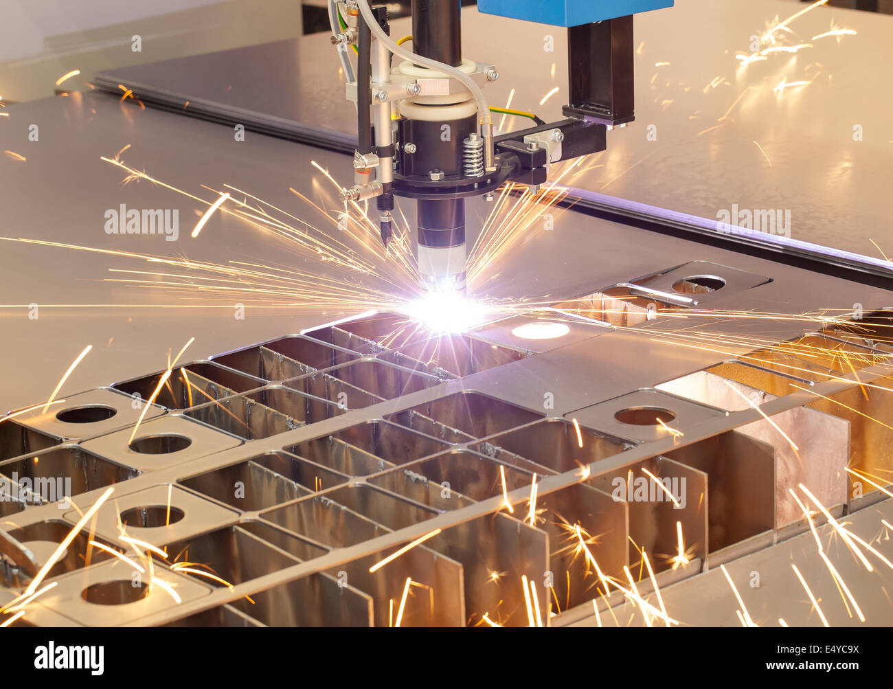Plasma cutting metalwork industry machine Stock Photo