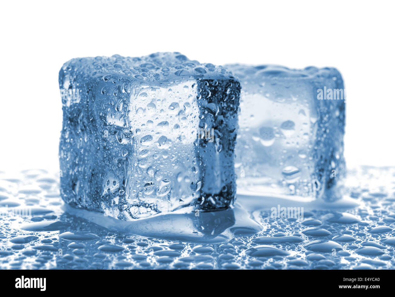 Two melted ice cubes Stock Photo