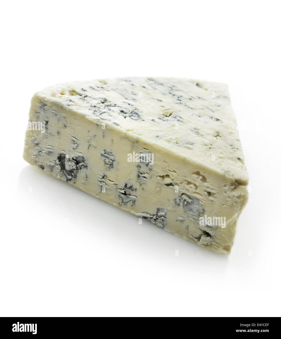 Wedge of Blue Cheese Stock Photo