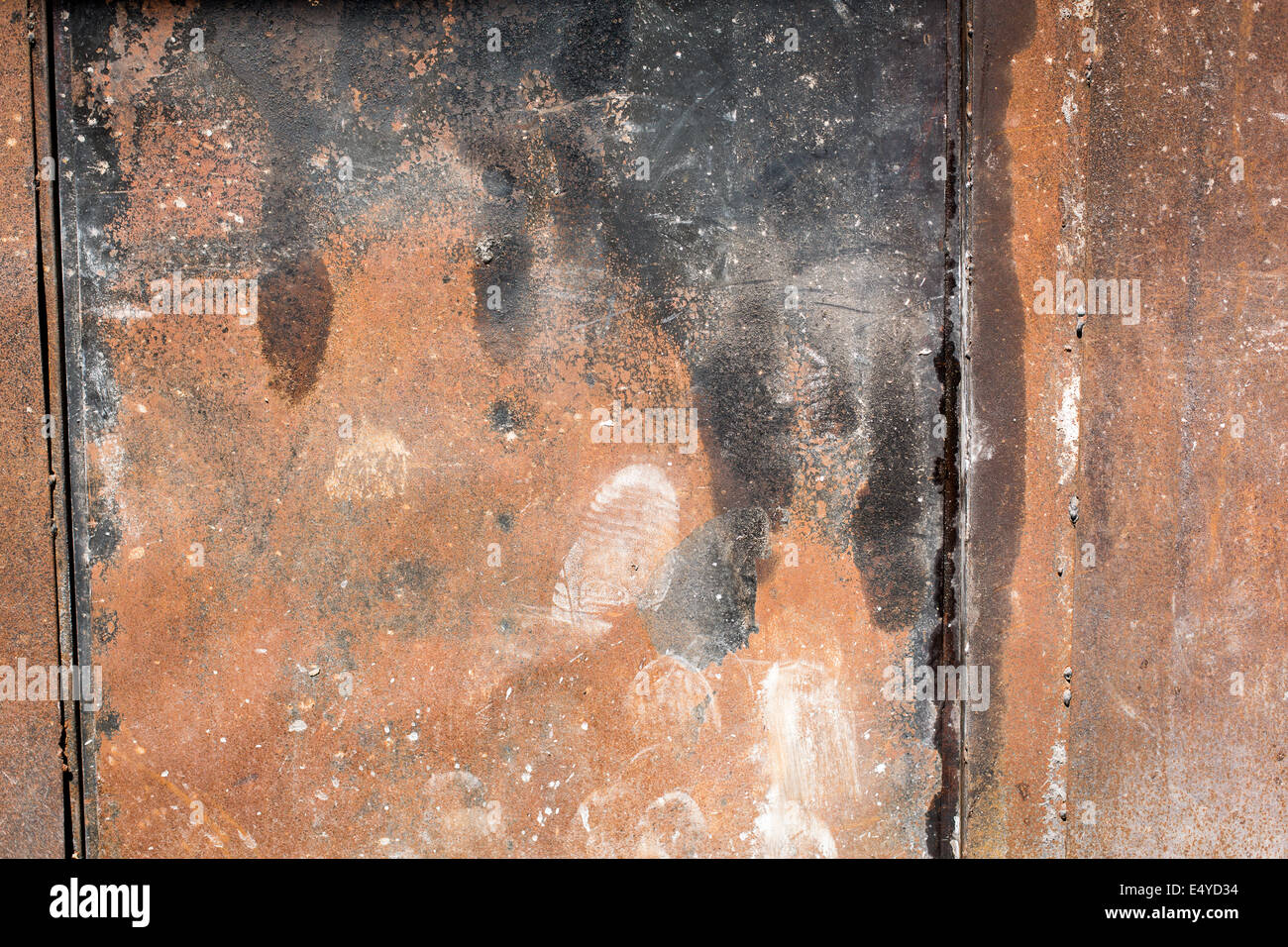 Dirty and rusty metal wall with scratches and marks Stock Photo - Alamy