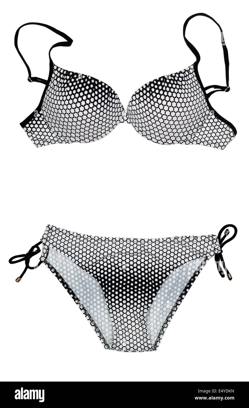 Trendy black polka dot swimsuit Stock Photo - Alamy