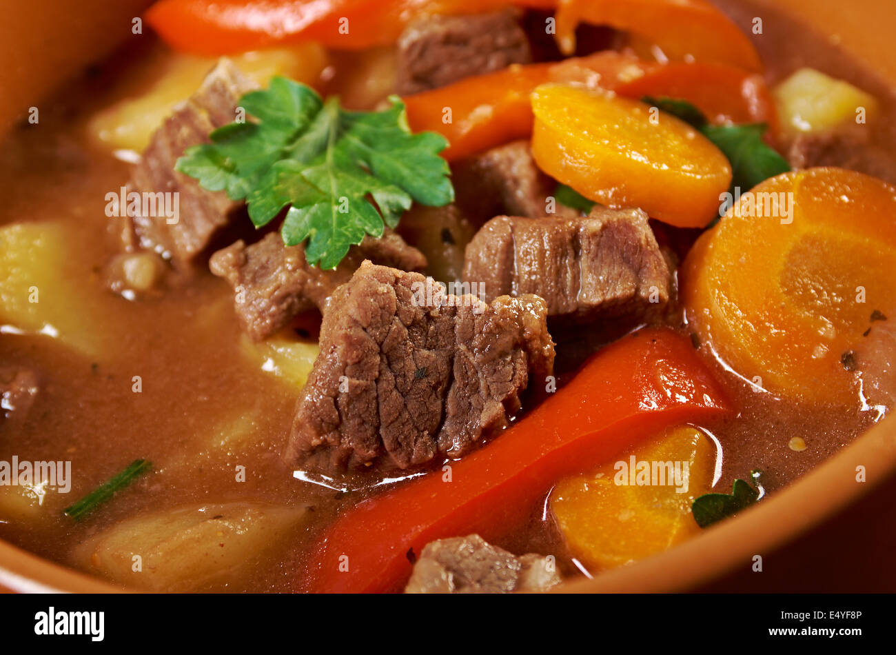 Irish stew with tender lamb meat Stock Photo Alamy