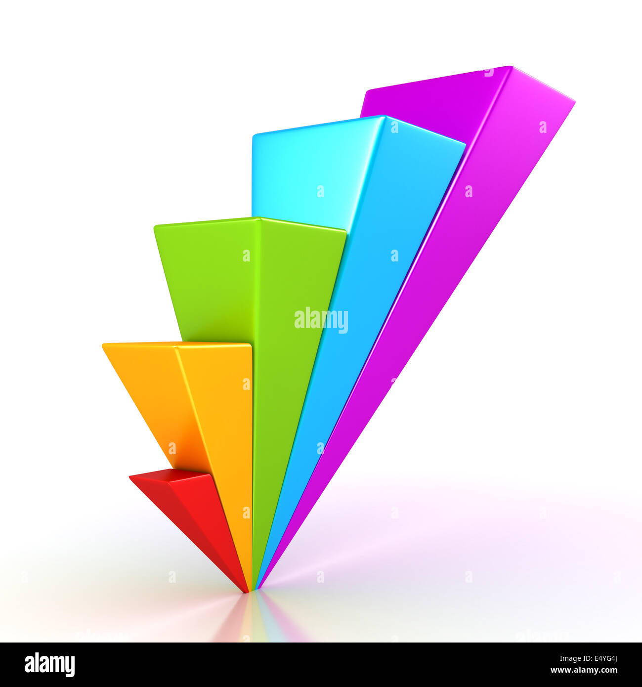 Business graph growth progress over white Stock Photo - Alamy