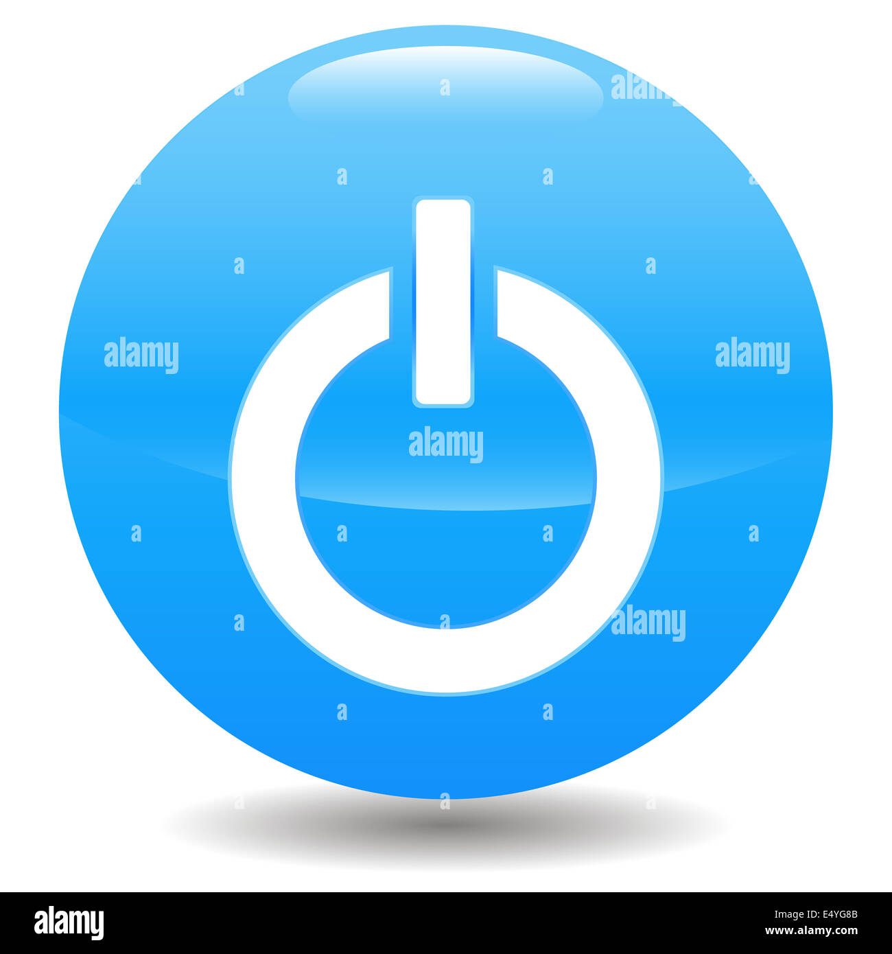 Power blue circle logo Stock Photo