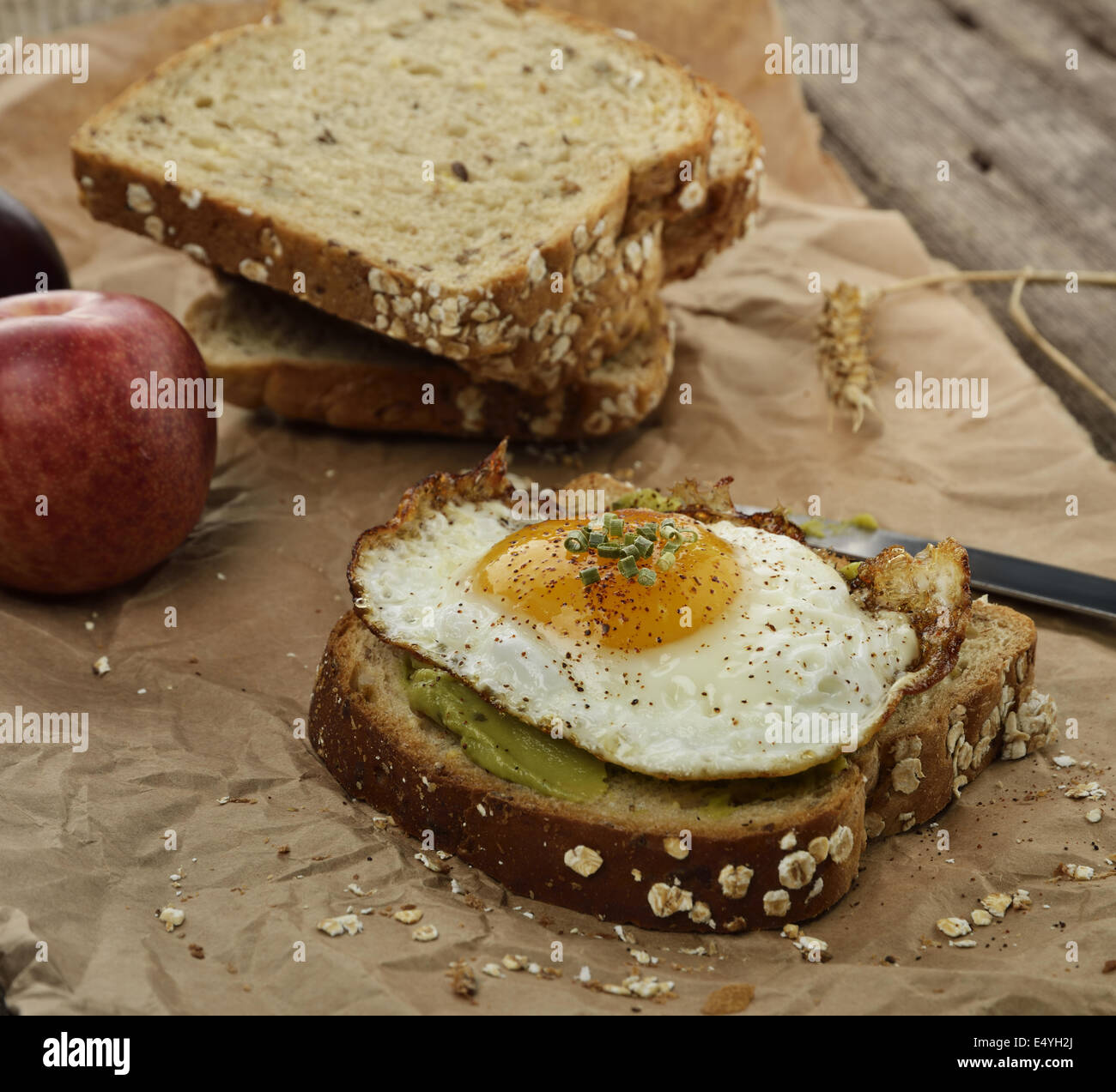 Avocado Breakfast Sandwich Stock Photo - Alamy