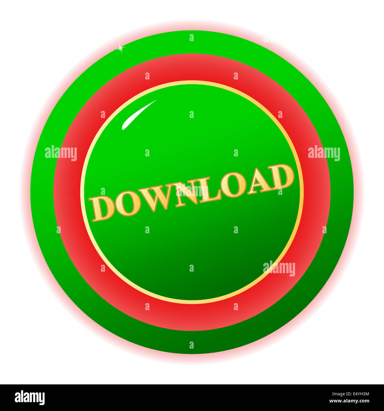 Green download button Stock Photo Alamy