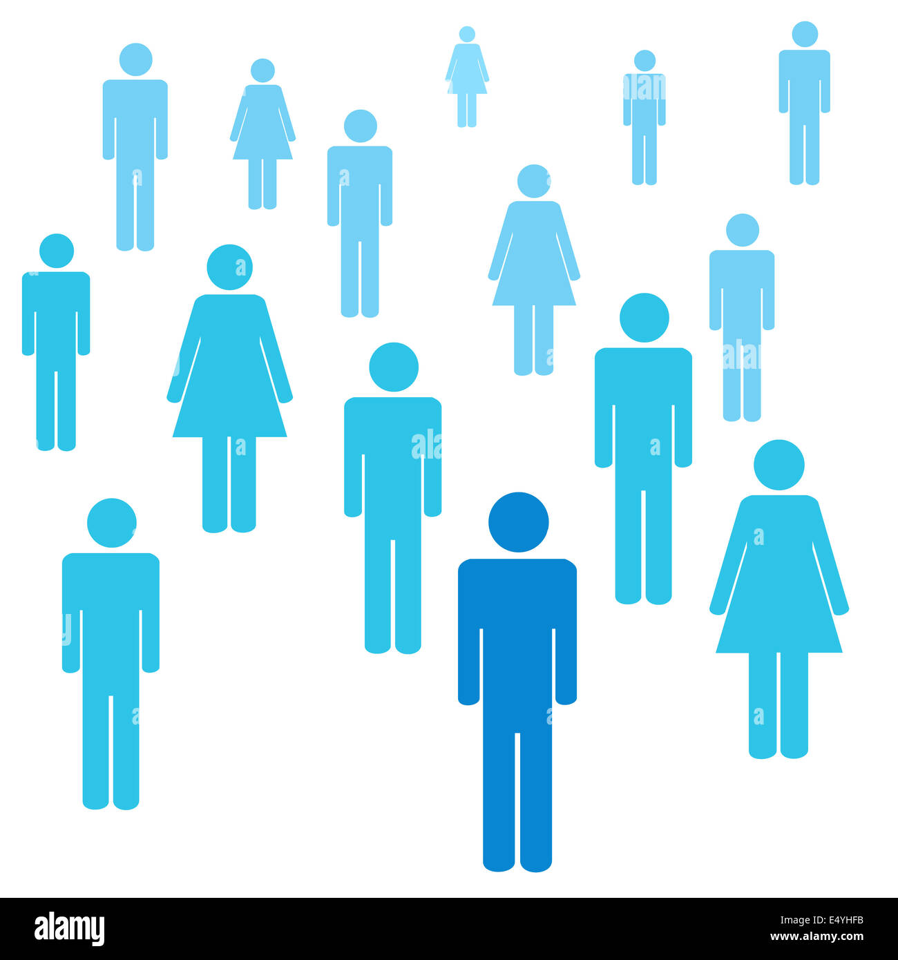 Abstract art crowd people Cut Out Stock Images & Pictures - Alamy