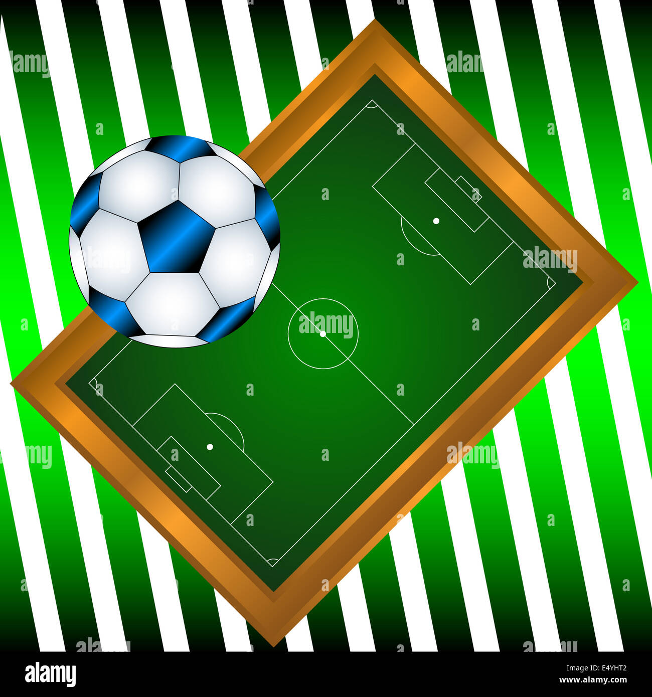 Ball and football field Stock Photo Alamy