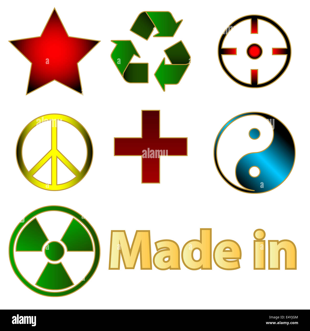 Set of various signs Stock Photo - Alamy