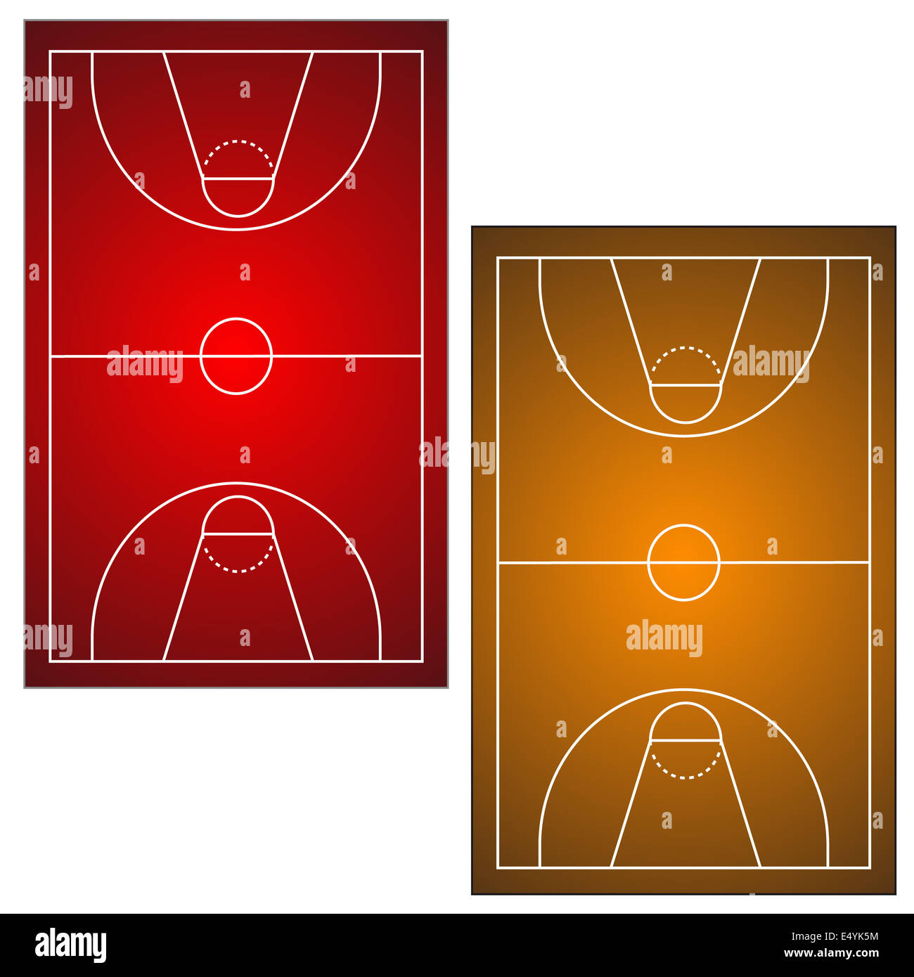 Two basketball fields Stock Photo Alamy