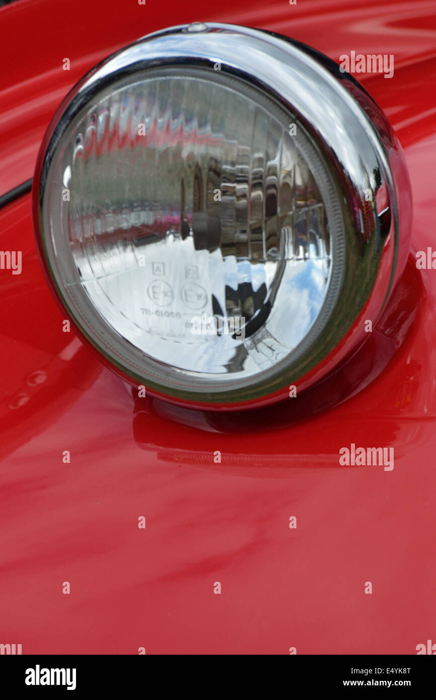 Portrait view of headlamp Stock Photo
