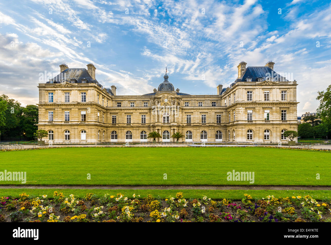 Luxembourg Palace was originally built (1615–1645) to be the royal residence of the regent Marie de Medicis Stock Photo