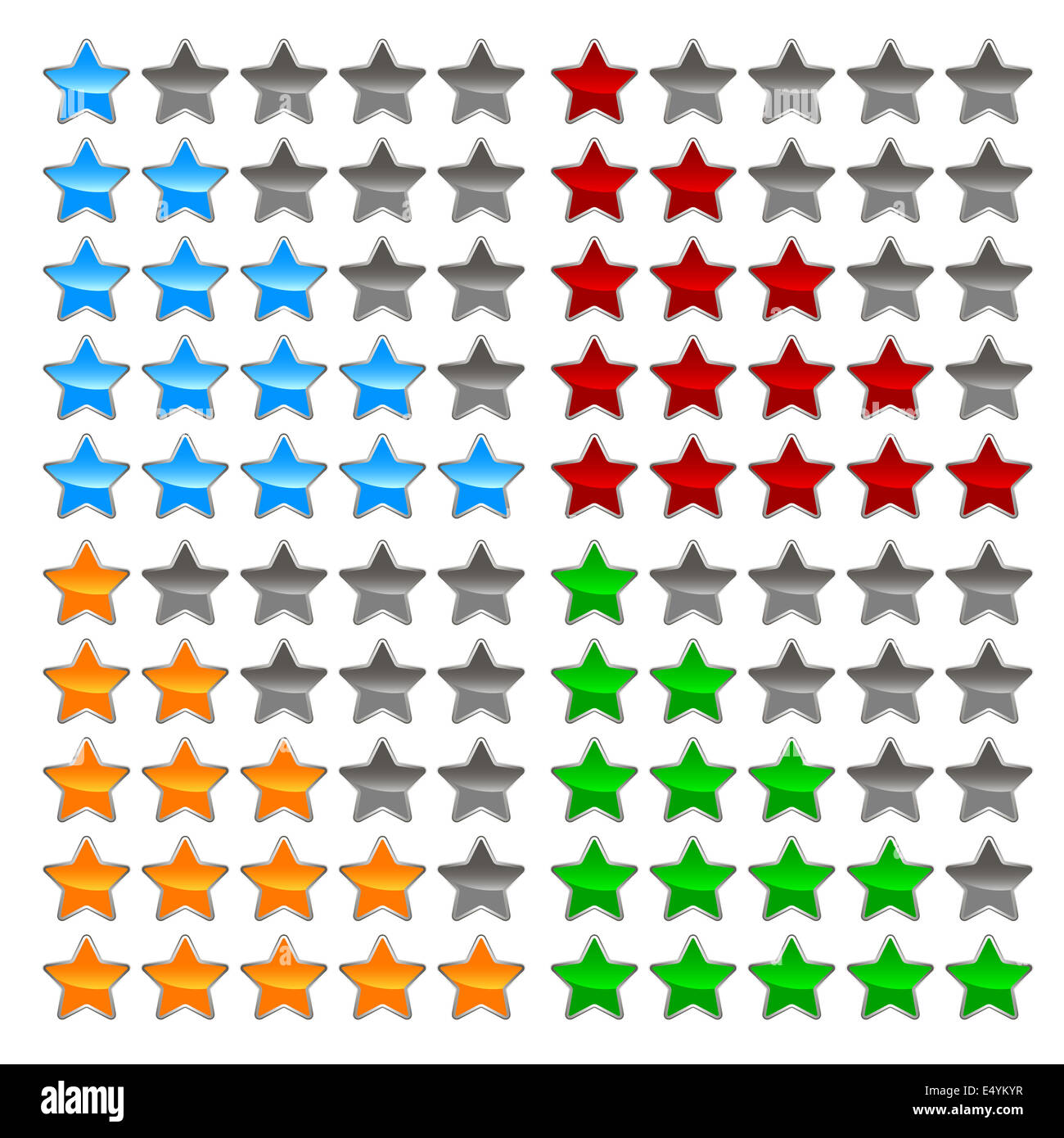 Star levels set Stock Photo Alamy