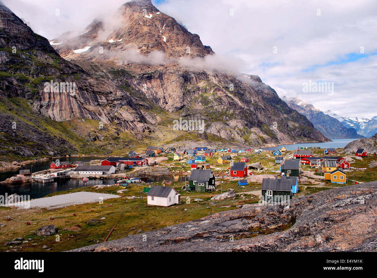 Augpilagtok, Village in Greenland Stock Photo