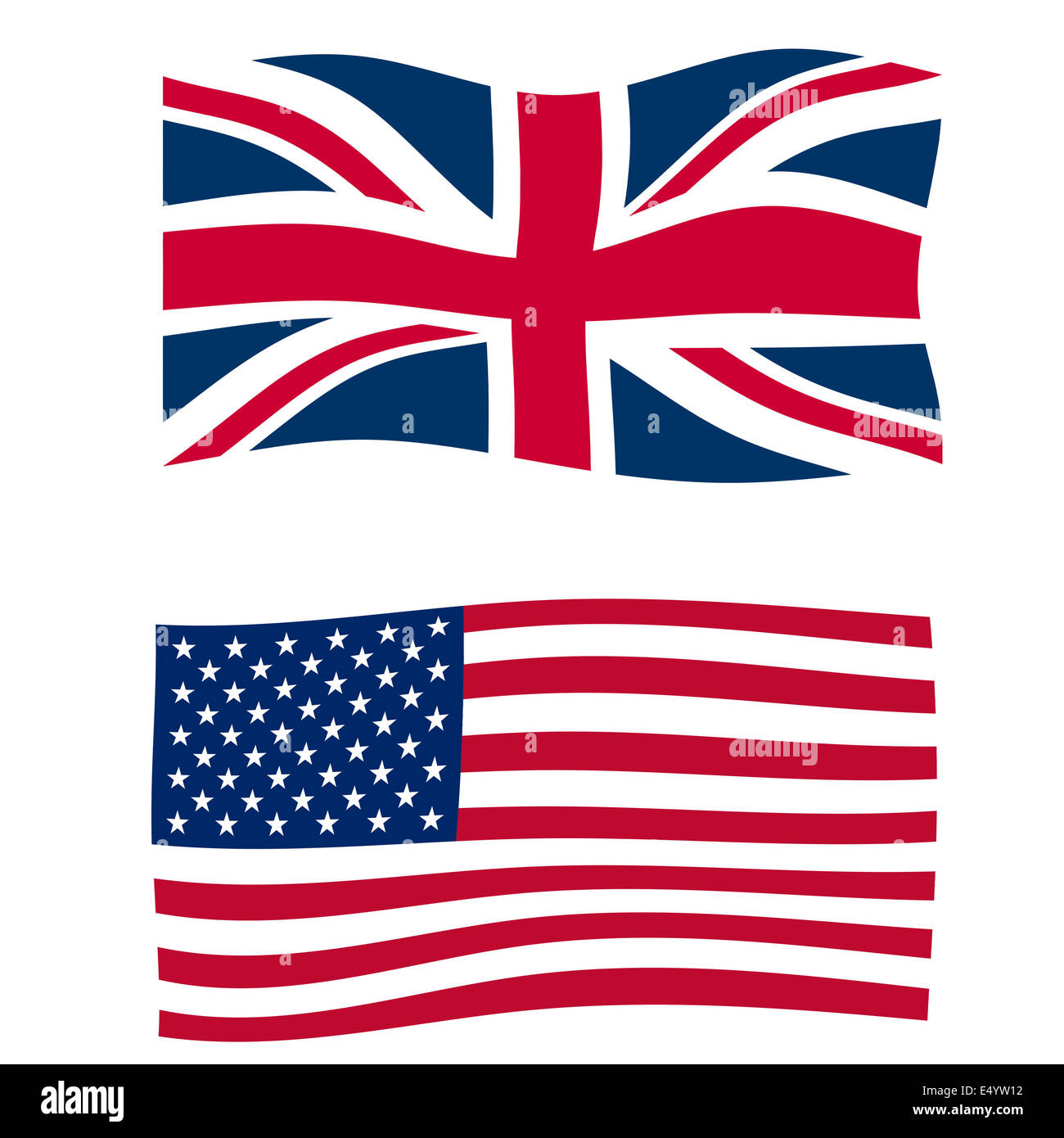 American british flags illustration Cut Out Stock Images & Pictures - Alamy