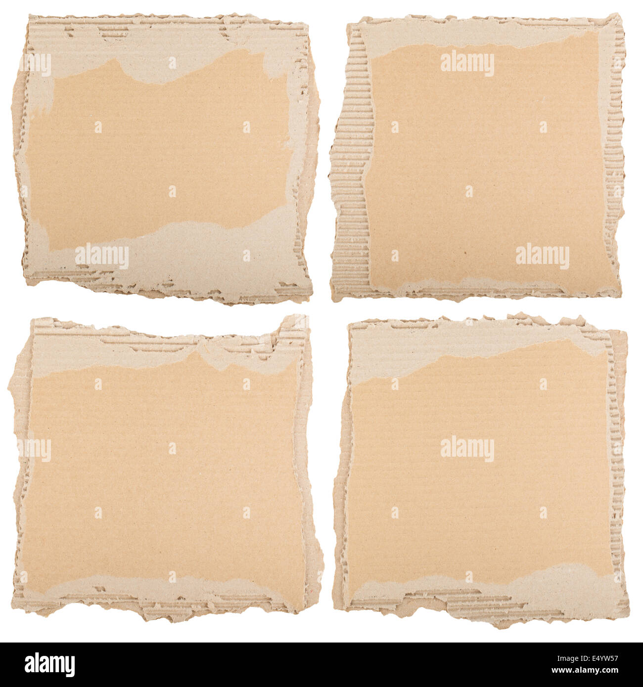 Four pieces of cardboard Cut Out Stock Images & Pictures Alamy