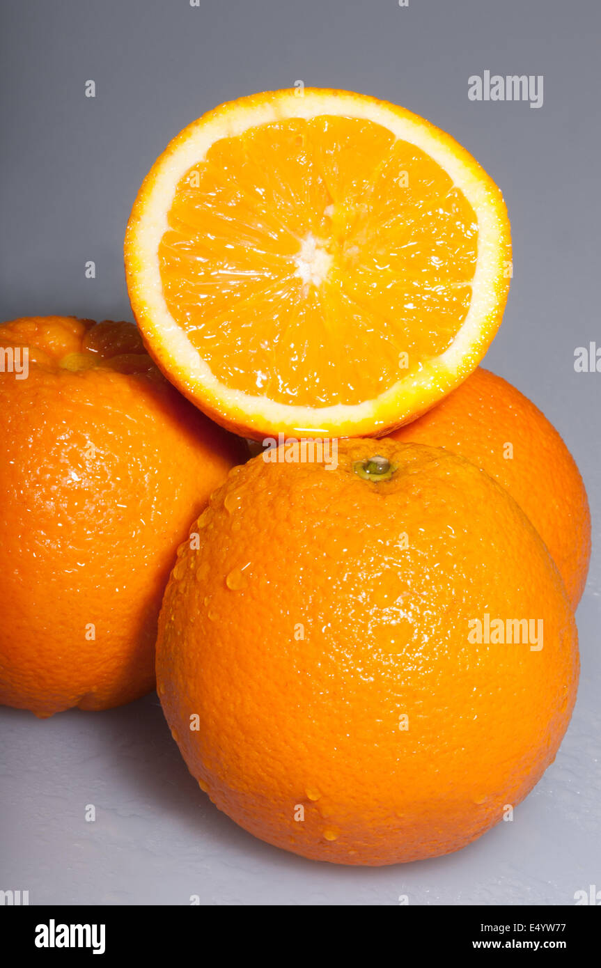 Perfectly Ripe Orange three ripe oranges Stock Photo - Alamy