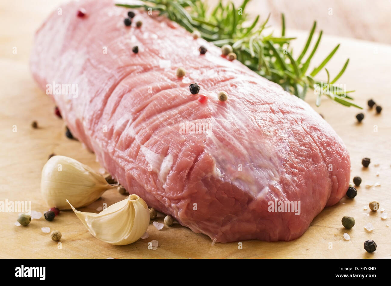 veal fillet with herbs Stock Photo Alamy