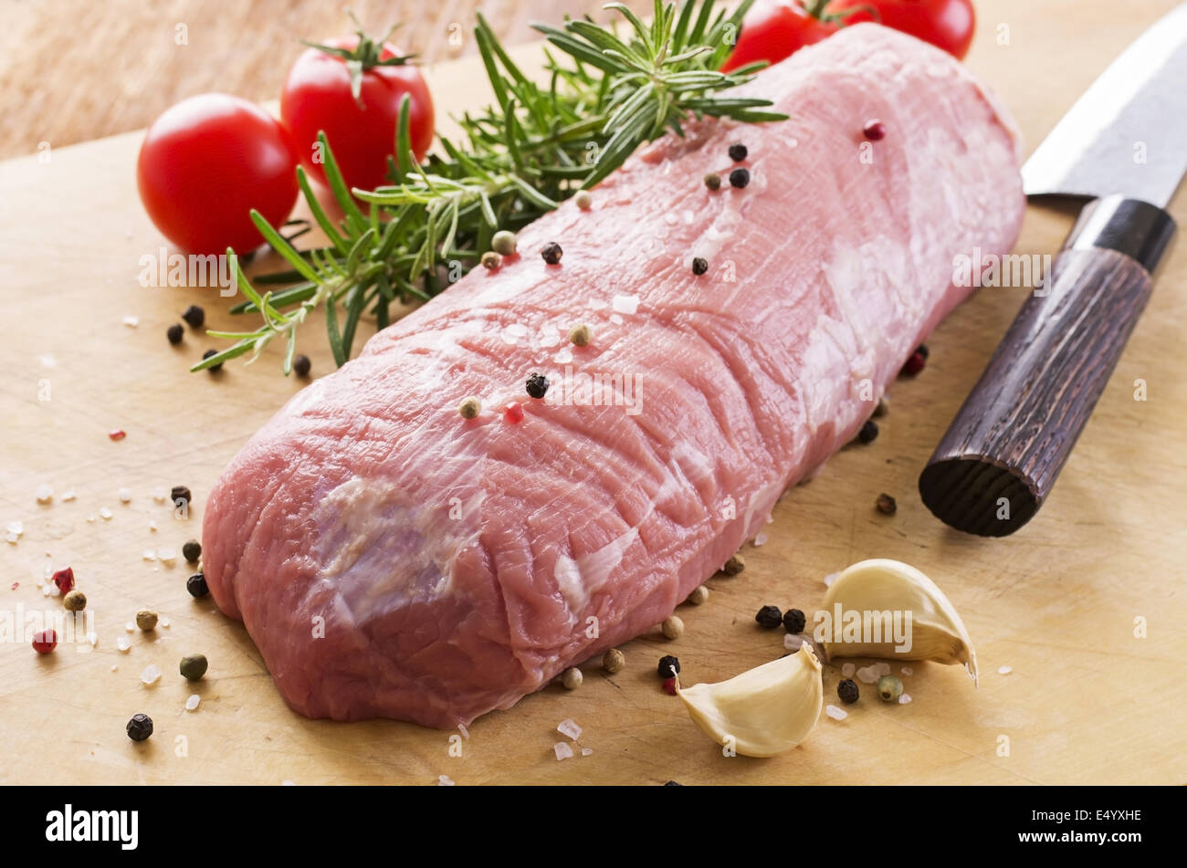 veal fillet with herbs and spices Stock Photo Alamy