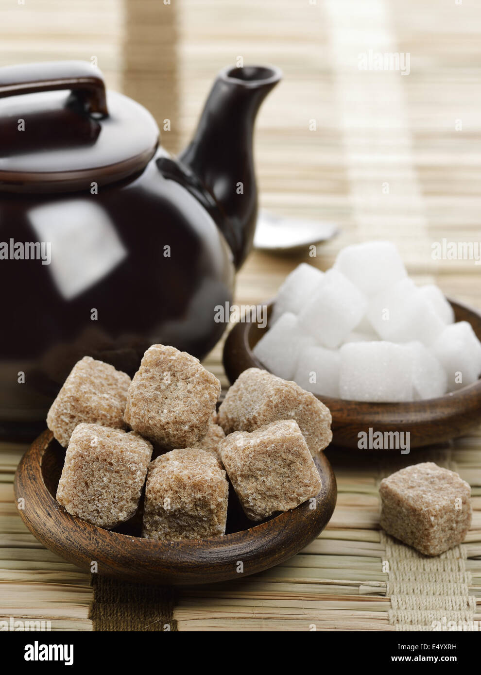 Brown And White Sugar Stock Photo