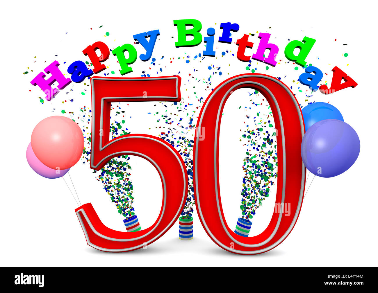 Happy Birthday at 50 Stock Photo