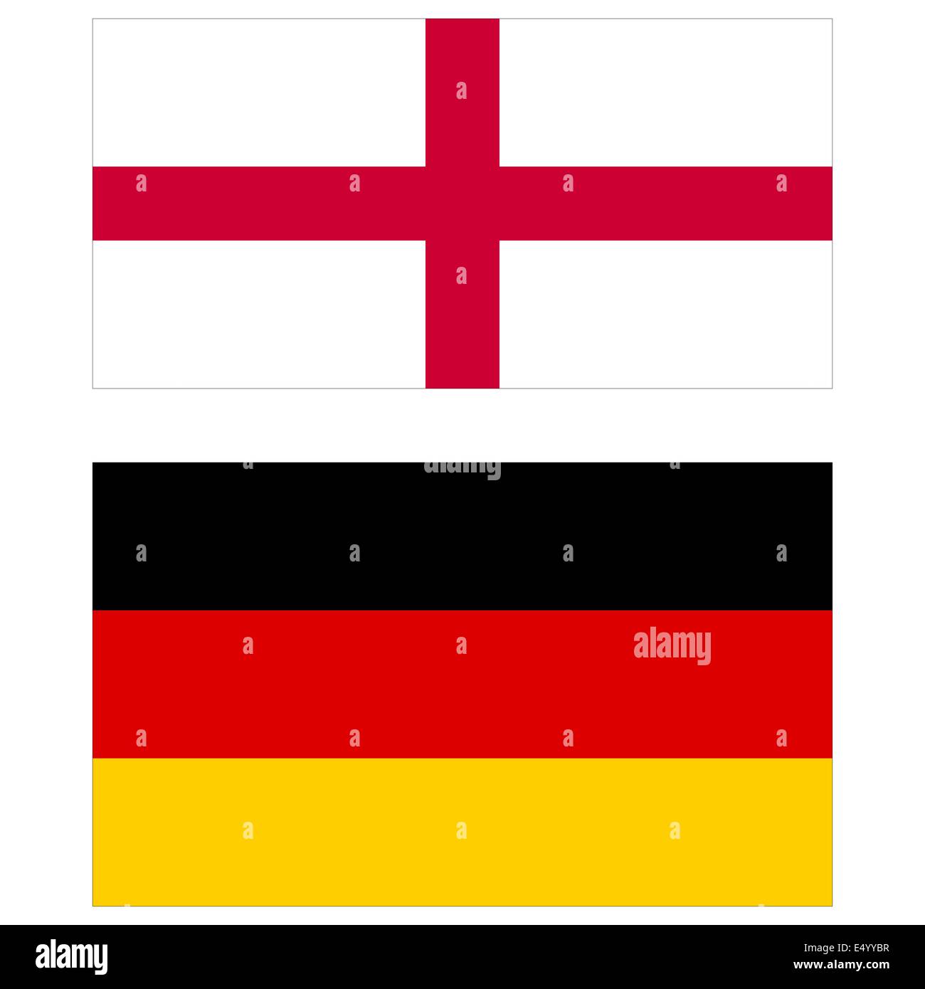 England And Germany Flags Stock Photo Alamy