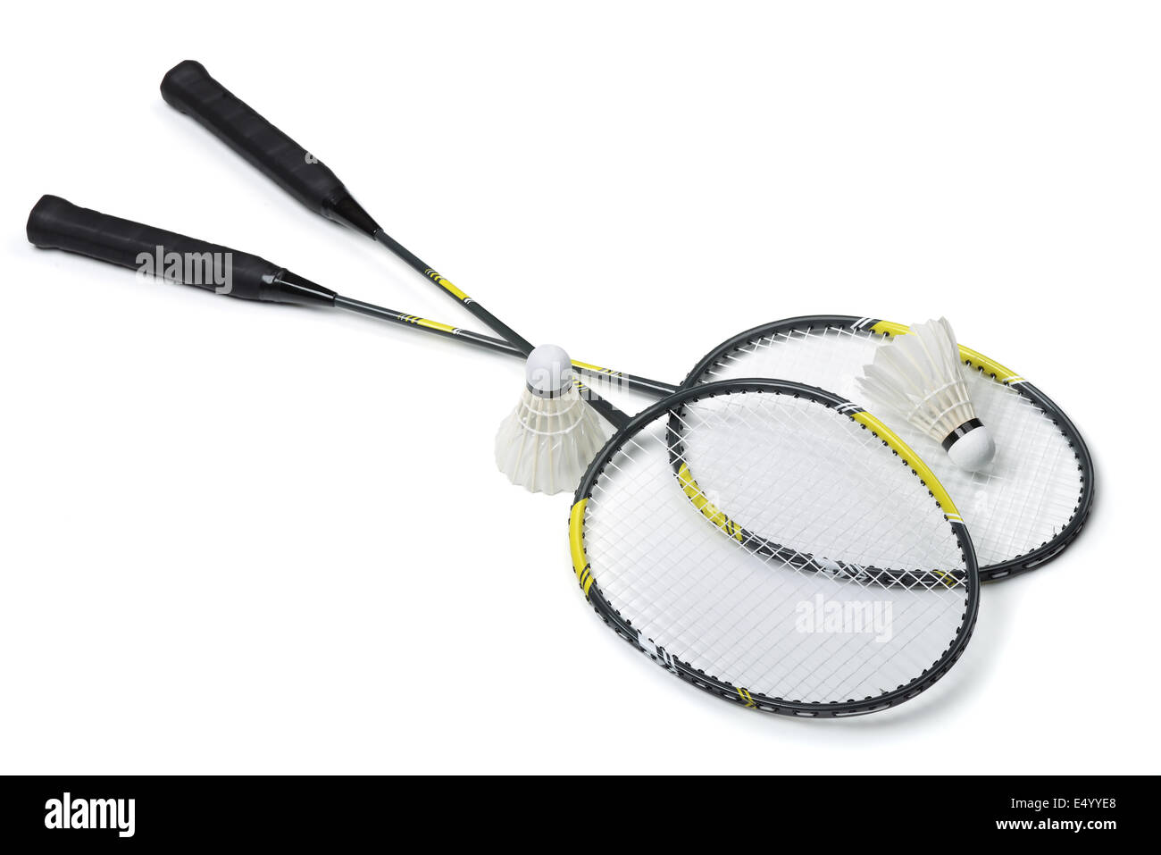 Badminton racket and shuttle Cut Out Stock Images & Pictures - Alamy