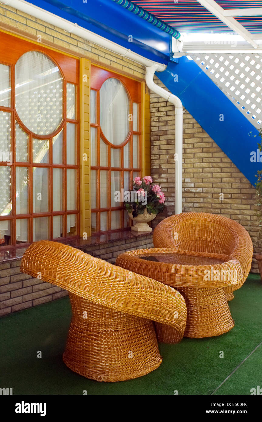 two wicker chairs Stock Photo - Alamy