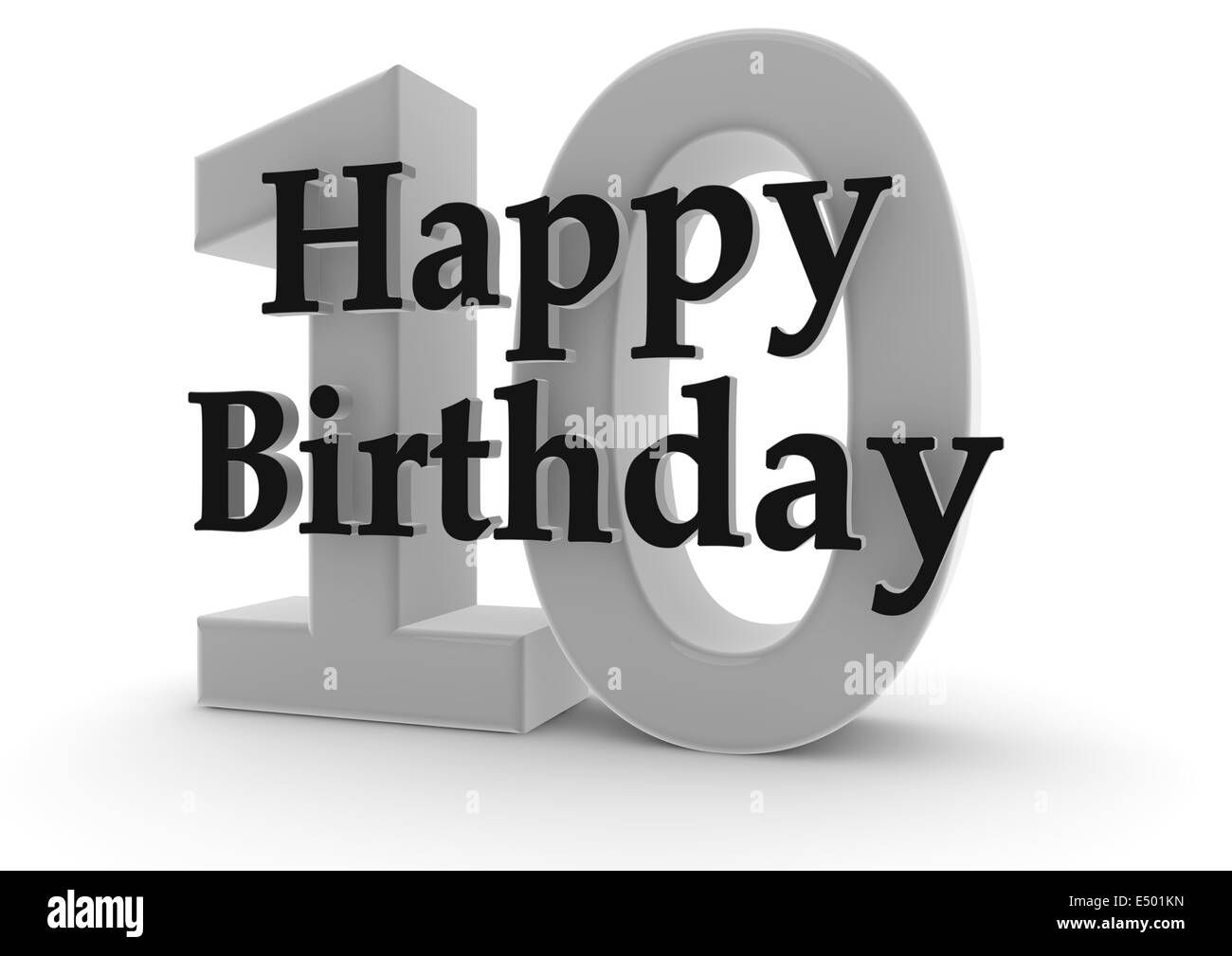 Happy Birthday for 10th birthday Stock Photo