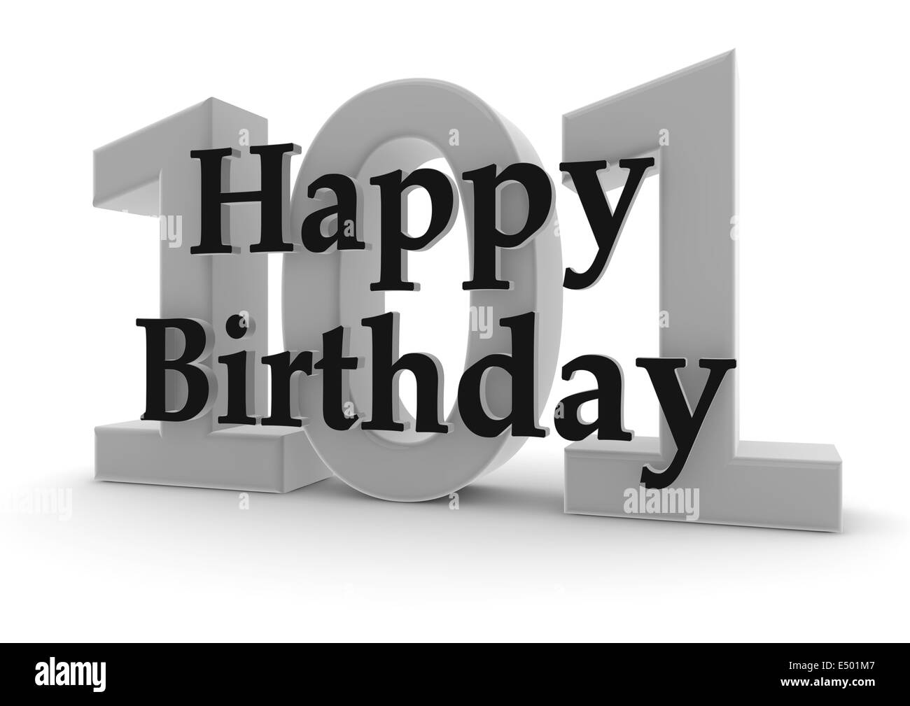 Happy Birthday for 101th birthday Stock Photo